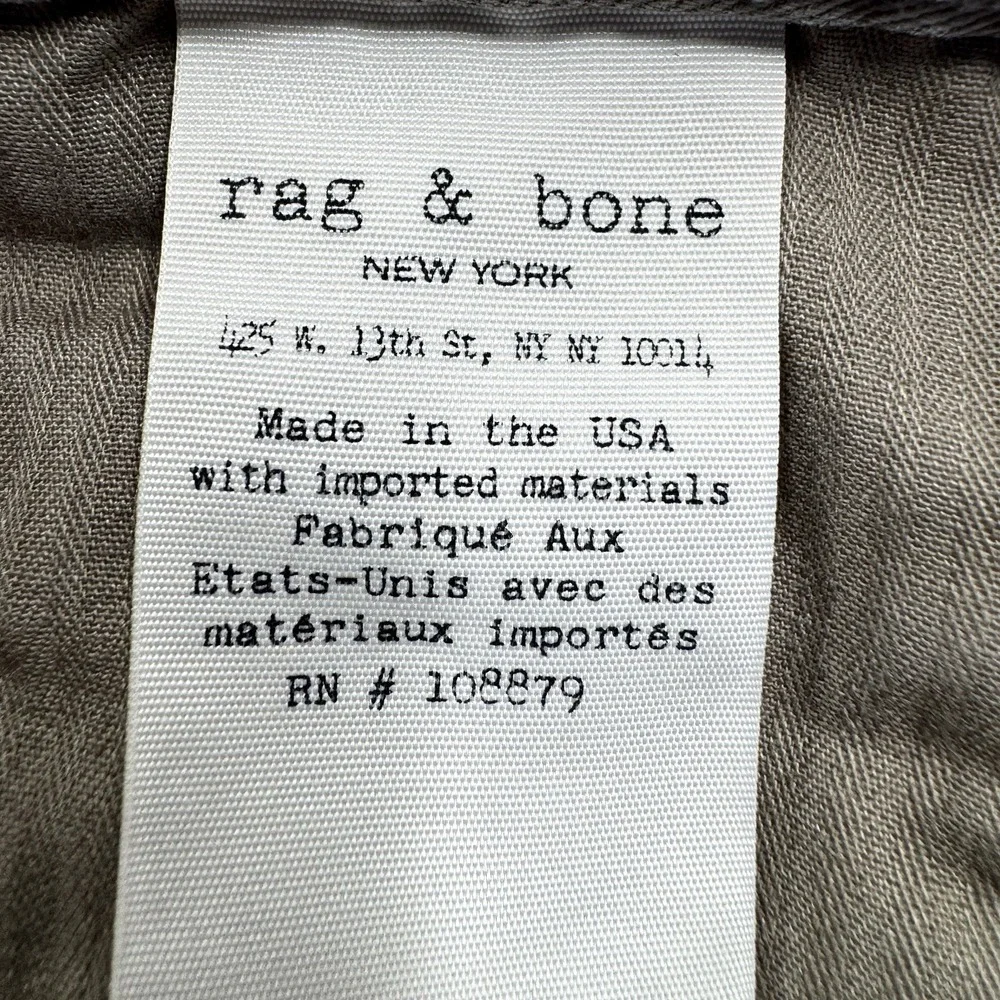 Rag & Bone Men's 33 Distressed Grey Standard Issue Button Fly Fit 2‎ Slim Tag 31